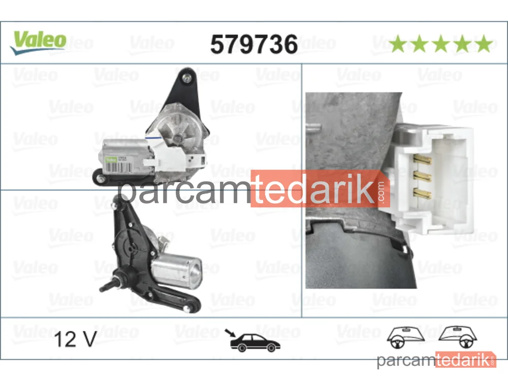 Silecek Motoru Arka — Renault Clio II, Renault Thalia I, Renault Clio Symbol I - 579736